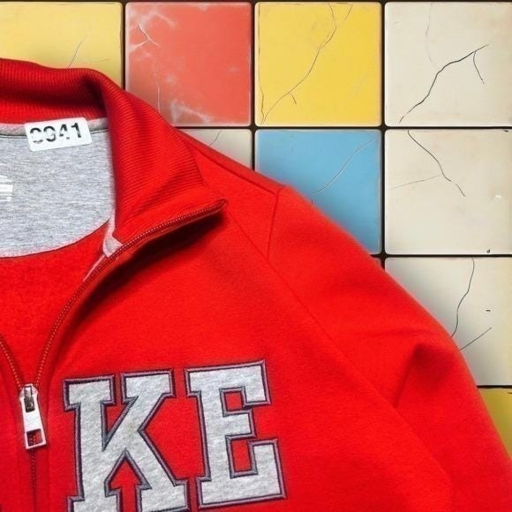 Nike Red Full Zip Track Jacket Men's Size Large Logo Athletic Casual Wear - Picture 4 of 5